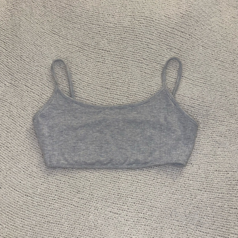 Garage Gray Ribbed Cage-back Micro-cami - Picture 4 of 4